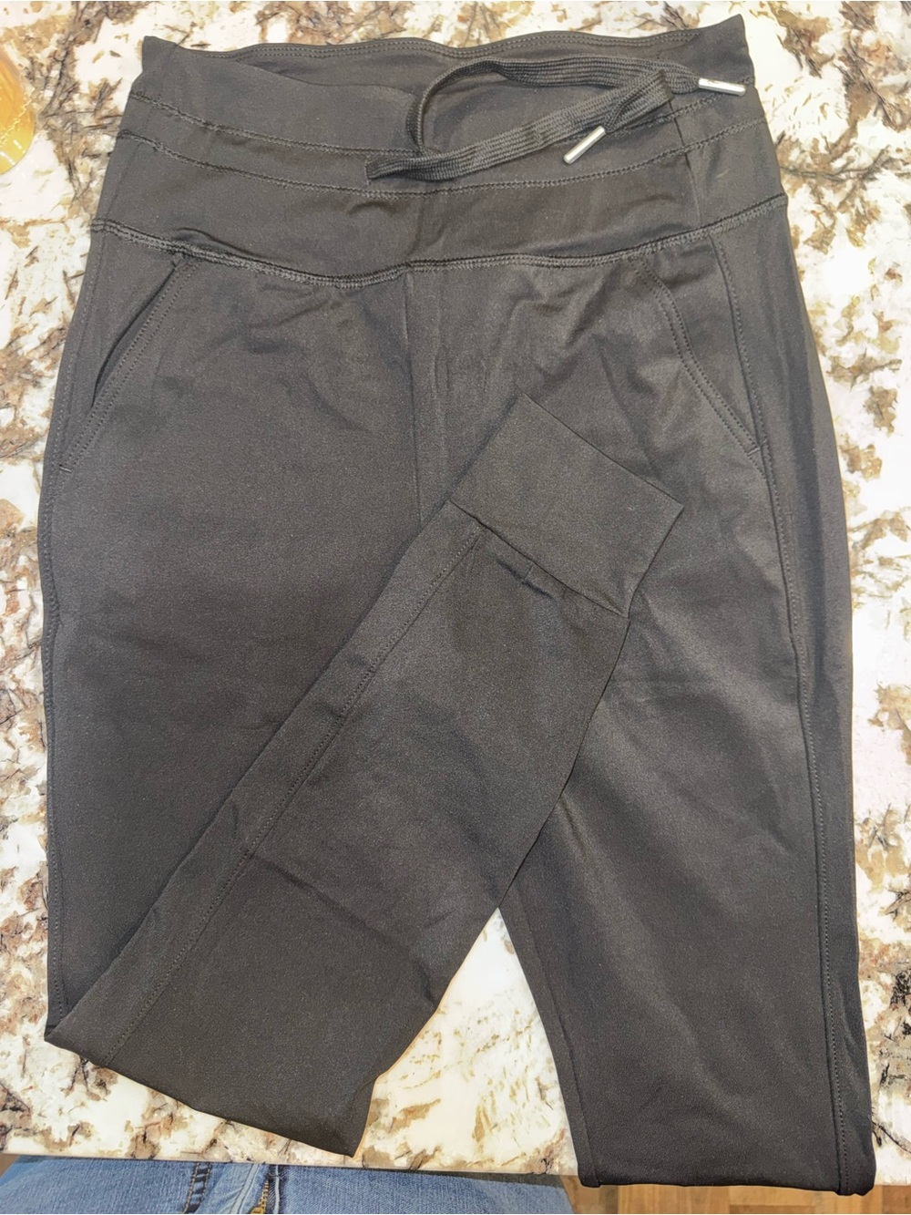 HALARA Black womens Jogger Sweatpants with Drawstring small petite